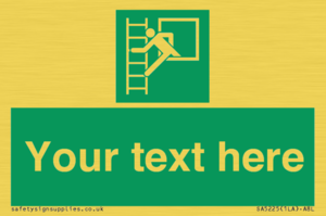 Custom Emergency Escape Ladder Sign